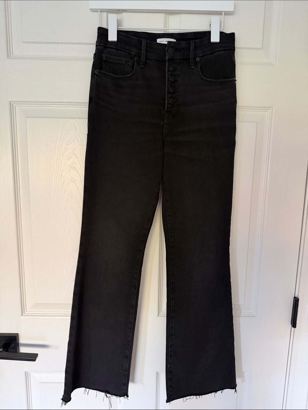 Good American - Black High-Waist Button-Fly Women's Jeans